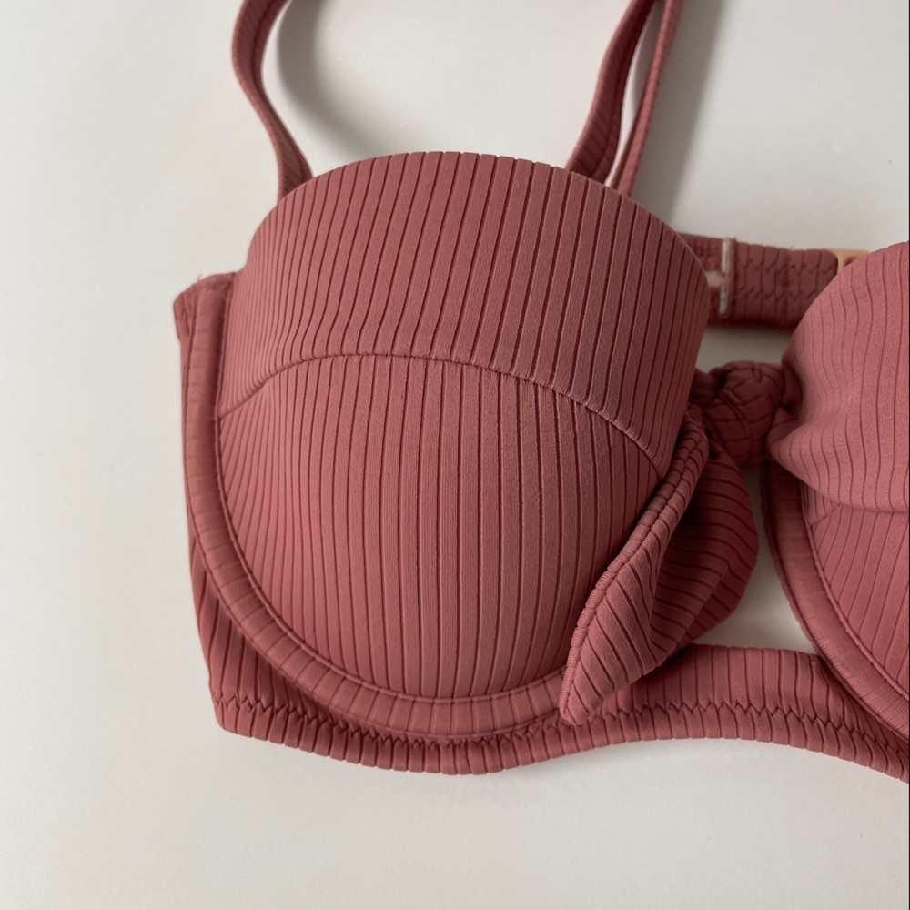 NEW Shade & Shore Mauve Bikini Vacay Swim Top 34B - Picture 3 of 9